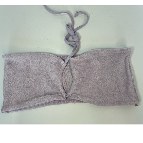 NWT Stone Fox Swim, Meadow Bikini Top, Violet, Terry Cloth, size XL - Picture 2 of 10